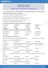 Đề số 10 - Đề kiểm tra học kì 1 - Tiếng Anh 9 mới